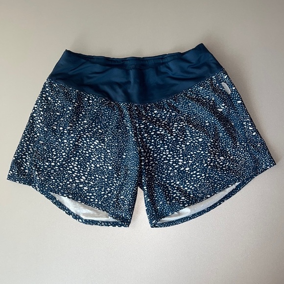 oiselle Pants - Oiselle Blue and White Athletic Shorts